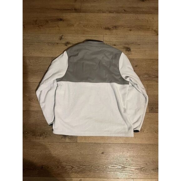 Nike Therma Fit Men’s White Mock Neck Pull Over Fleece Sweater Size XL - Picture 2 of 3